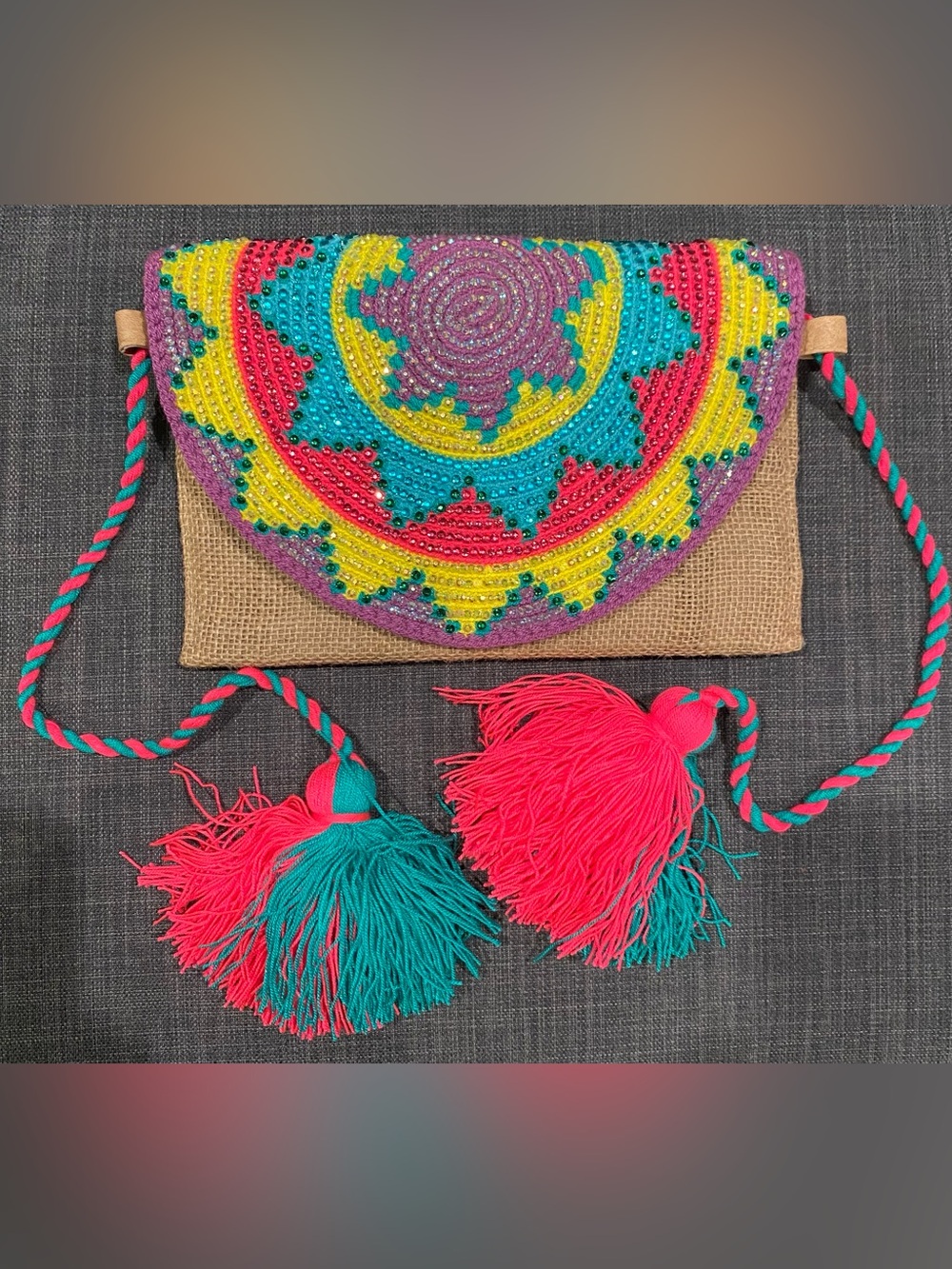 Wayuu Envelopes Shoulder Purse with Flap Crossbody Bag